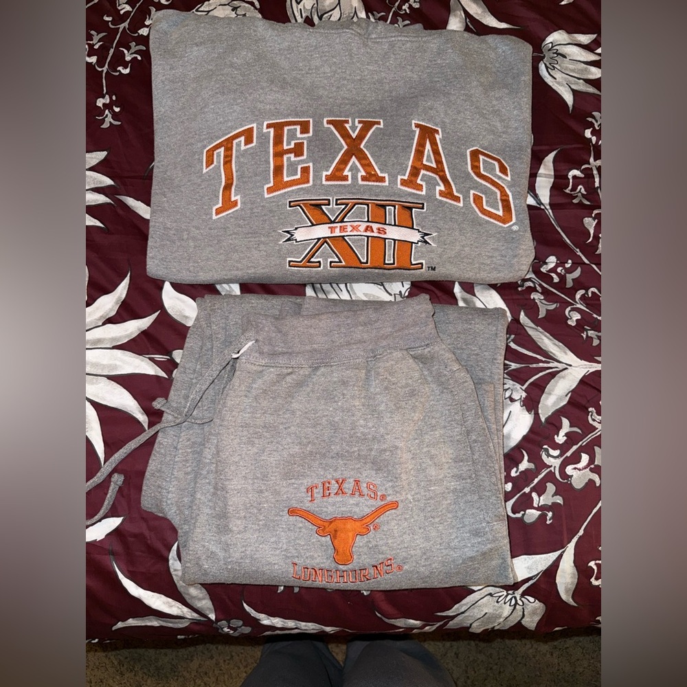 Blue 84 Gray Texas Longhorns Sweatshirt and Sweatpants Set